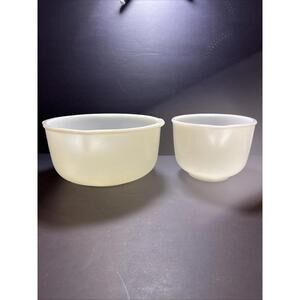 Vintage Fire King Milk Glass Mixing Bowls Glass-bake Sunbeam Mixmaster